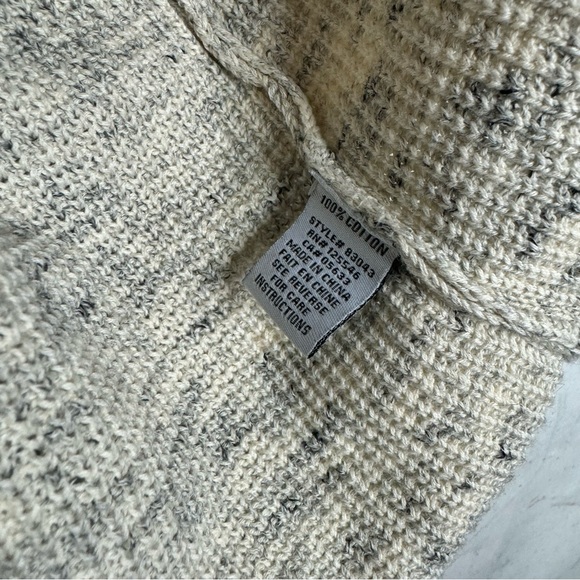 Habitat Cream Gray Speckled Cowl Neck Oversize Tunic Sweater Boucle Knit XL - Picture 12 of 12